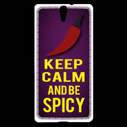 Coque Sony Xperia C5 Keep Calm and Be Spicy Violet
