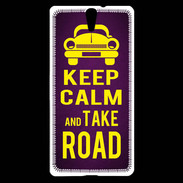 Coque Sony Xperia C5 Keep Calm and Take o road 2 Violet