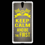 Coque Sony Xperia C5 Keep Calm and Be the First Gris