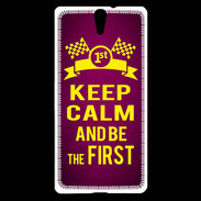 Coque Sony Xperia C5 Keep Calm and Be the First Rose