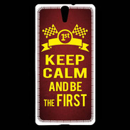 Coque Sony Xperia C5 Keep Calm and Be the First Rouge