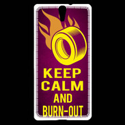 Coque Sony Xperia C5 Keep Calm and Burn Out Rose