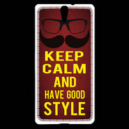 Coque Sony Xperia C5 Keep Calm and Have a good Style Rouge