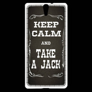 Coque Sony Xperia C5 Keep Calm and Take Jack Gris