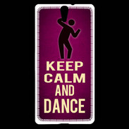 Coque Sony Xperia C5 Keep Calm and Dance Rose