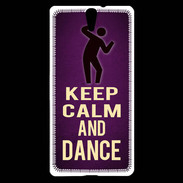 Coque Sony Xperia C5 Keep Calm and Dance Violet