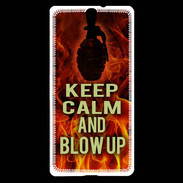 Coque Sony Xperia C5 Keep Calm and Grenade Feu