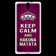 Coque Sony Xperia C5 Keep Calm and Hakuna Matata rose