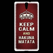 Coque Sony Xperia C5 Keep Calm and Hakuna Matata Rouge