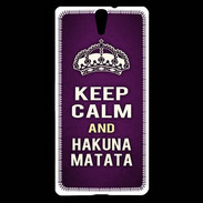 Coque Sony Xperia C5 Keep Calm and Hakuna Matata Violet