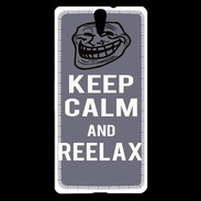 Coque Sony Xperia C5 Keep Calm and Reelax Gris