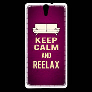 Coque Sony Xperia C5 Keep Calm and Reelax Rose