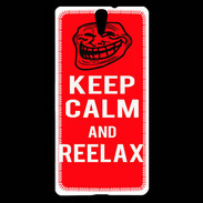 Coque Sony Xperia C5 Keep Calm and Reelax Rouge