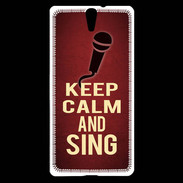 Coque Sony Xperia C5 Keep Calm and Sing Rouge