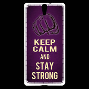 Coque Sony Xperia C5 Keep Calm and Stay strong Violet