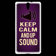 Coque Sony Xperia C5 Keep Calm and Up Sound Violet