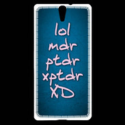 Coque Sony Xperia C5 LOL MDR bleu ZG