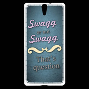 Coque Sony Xperia C5 Swag or Not bleu ZG