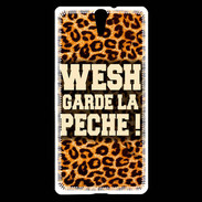 Coque Sony Xperia C5 Wesh garde la pèche Léopard