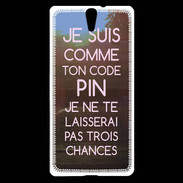 Coque Sony Xperia C5 Code pin rose ZG