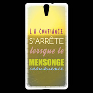 Coque Sony Xperia C5 Confiance et mensonge ZG