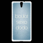 Coque Sony Xperia C5 Boulot Sexo Dodo Bleu ZG