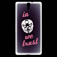 Coque Sony Xperia C5 In Catch We trust Rouge ZG