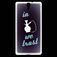 Coque Sony Xperia C5 In Chicha We trust Bleu ZG
