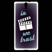 Coque Sony Xperia C5 In Ciné We trust Bleu ZG