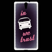 Coque Sony Xperia C5 In Combi We trust Rouge ZG