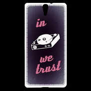 Coque Sony Xperia C5 In DJ We trust Rouge ZG
