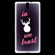 Coque Sony Xperia C5 In Elan We trust Rouge ZG