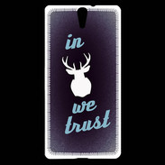 Coque Sony Xperia C5 In Elan We trust Bleu ZG