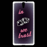 Coque Sony Xperia C5 In Gamble We trust Rouge ZG
