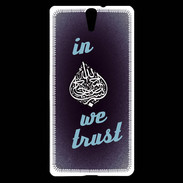 Coque Sony Xperia C5 In Islam We trust Bleu ZG