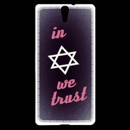 Coque Sony Xperia C5 In Judaïsme We trust Rouge ZG 