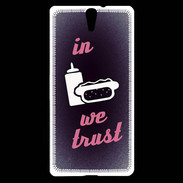 Coque Sony Xperia C5 In Junk We trust Rouge ZG