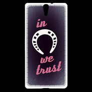 Coque Sony Xperia C5 In Luck We trust Rouge ZG