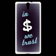 Coque Sony Xperia C5 In Money We trust Bleu ZG