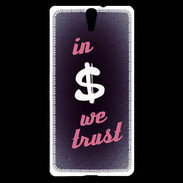 Coque Sony Xperia C5 In Money We trust Rouge ZG