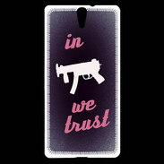 Coque Sony Xperia C5 In Uzi We trust Rouge ZG