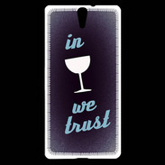Coque Sony Xperia C5 In Wine We trust Bleu ZG