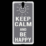 Coque Sony Xperia C5 Keep calm Be Crazy Gris