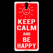 Coque Sony Xperia C5 Keep calm Be Crazy Rouge