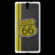 Coque Sony Xperia C5 route 66 goudron