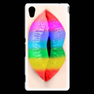 Coque Sony Xperia M4 Aqua Bouche Arc en Ciel