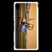 Coque Sony Xperia M4 Aqua Alfa Jet au couché de soleil