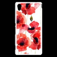 Coque Sony Xperia M4 Aqua Illustration de coquelicots