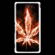 Coque Sony Xperia M4 Aqua Cannabis en feu