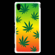 Coque Sony Xperia M4 Aqua Fond Rasta Cannabis